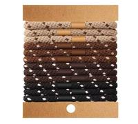 Wellrun 12 Pcs Cute Spot Pattern Braided Hair Ties,Elastic Non-Slip Hair Bands for Long Thick Hairs,No Damage Boho Ponytail Holders for Men Guys Women,Workout,Gym & Daily Use