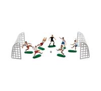 Wellrun 1set Plastic Soccer Player Cake Topper,Reusable Football Figurines Decoration,Sports Theme Cake Accessories for Birthday Party