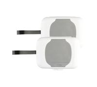 Wellrun 2 Pack Grey Wipe Dispenser Box,Refillable Wet Tissue Storage Case with Lid,Portable Dustproof Wipes Holder for Strollers and Travel