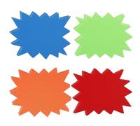 Wellrun 200 Pcs Explosion Price Tags,Party Favour Labels,7x9cm Fluorescent Blank Star-Shaped Labels for Markets and Retail Displays(4 Colors)