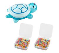 wellrun 200 Pcs Mini Resin Turtles with 1 Large Glow in The Dark Turtle,Tiny Luminous Resin Turtles for Fairy Garden,Dollhouse,Epoxy Crafts,Planters,Micro Landscaping,Decorative Miniatures