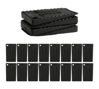 Wellrun 20pcs Furniture Levelers Pads,Adjustable Rubber Shims for Tables,Chairs,Cabinets,Sofas & More,Stackable,Non-Slip Furniture Foot Levelers(Black)