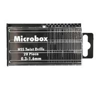 Wellrun 20PCS Mini Twist Drill Bit Set,HSS Precision Micro Drill Bits 0.3-1.6mm for DIY,Wood,Plastic & Soft Metal,Rotary Hand Tools