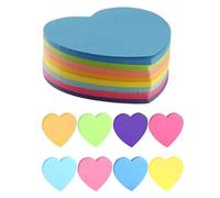 Wellrun 240 Sheets Cute Heart Shaped Sticky Notes,Fun Mini 70 x 70 mm Removable Self Stick Notes,Eight Colors for School,Office,Home,Reminders