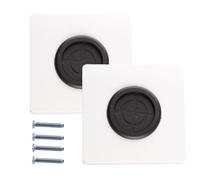 Wellrun 2PCS Cable Entry Cover Plates,White Wall Mounted Brush Faceplate with Holes for Covering Outlets, Receptacles and Tidying Cords