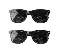 wellrun 2PCS Pinhole Glasses,Anti-Fatigue Grid Glasses,Distance Vision Support for Eye Training,Ideal for Digital Eye Strain Relief,Lightweight & Comfortable(Normal + Sporty)