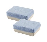 Wellrun 2PCS Suede Sponge,2 in 1 Chamois & Microfibre Car Window Demister,Dual Side Car Window Dehumidifier for Cars Wash and Interior Care