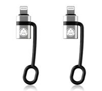 wellrun 30W USB C to Lightning Adapter with Anti Loss Rope,Type C Female to Lightning Male Fast Charging Converter for iOS Devices with Port,Not for Audio/Headphone/OTG,Grey