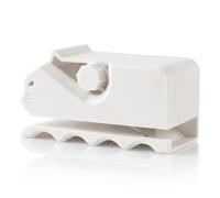 wellrun 3D Printed Cat Scratch Cardboard Cutter,Handheld Kitten Shaped Cardboard Strip Cutting Tool,DIY Cat Scratcher Maker,Compact Pet Craft Accessory for Cats Lovers,White