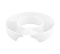 wellrun 4 Compartment Snack Tray for 40oz Cup,Creative Silicone Snack Bowl with Handle Slot,Reusable Fruit Platter for Popcorn Candy Chips,Beach Movie Theatre Baseball Stadium Accessory