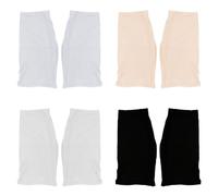wellrun 4 Pairs UV Protection Fingerless Gloves for Women,Summer Breathable Ice Silk Glove,Lightweight Sunblock Gloves for Cycling,Running,Driving,Outdoor Activities(4 Colors)