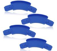 Wellrun 4Pcs 45 Degree Curved Track Pieces for Hot Wheels,Blue ABS Expansion Race Track Connectors for Toy Car,Racetrack Builder Components Parts Accessories
