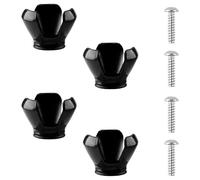 wellrun 4PCS Golf Ball Retriever Claw for Putter Handle,3 Prong Golf Ball Pick Up Tool,Portable Golf Ball Grabber Replacement Head,Back Saver(Black)