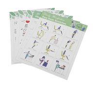 wellrun 6PCS Chair Exercise Posters,30-Day Challenges Seated Workout Charts for Training,Home Fitness Exercise Guide for Seniors & Beginners