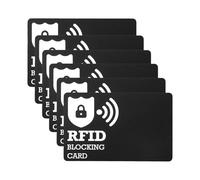 wellrun 6PCS RFID Blocking Card,NFC Signal Blocker,Portable RFID Shield Cards,Anti-Theft Chip Blocker for Wallet Protection,Safe Travel & Daily Use