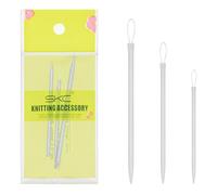 Wellrun 6PCS Wool Needles with Loops,3 Sizes Yarn Threader Tools,Large Eye Tapestry Needles for Knitting,Crochet,Sewing (7.2-9.5cm)
