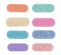 Wellrun 8Pcs Suction Strip Sensory Boards for Adults,Textured Soft Fidget Toys,Silent Silicone Calming Tactile Toys for Focus Relaxation Classroom Home Travel