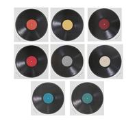 Wellrun 8PCS Vinyl Record Wall Posters,Retro Music Wall Art Decoration,Classic Record Style Room Decor for Rock and Roll Music Party Decorations