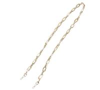 wellrun Acrylic Glasses Chain,Anti-Slip Eyeglass Chain Holder Strap,Stylish Adjustable Neck Lanyard for Sunglasses & Reading Glasses,Lightweight Fashion Eyewear Retainer,Beige,70cm