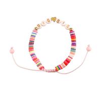 wellrun Big Sister Bracelet,Adjustable Rainbow Wristband with a Card Letter Beads,Stretch Accessories,Meaningful Keepsake for Birthday,Anniversaries(Style A)