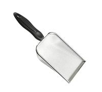 wellrun Cat Litter Scoop,Metal Poop Scooper with Comfortable Handle,Easy Clean Mesh Hamster Sand Bath Scoop for Cat Dog Rabbit Lizard