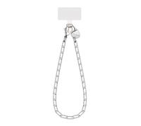 wellrun Metal Heart Phone Wrist Strap with Tether Tab,Anti Theft Mobile Phone Lanyard with Detachable Chain for Women,Hands-Free Wristlet for Travel Concert Music Festival