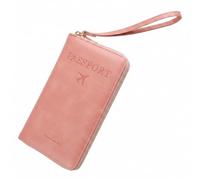 Wellrun Passport Holder Travel Wallet RFID Blocking,PU Leather Travel Document Organizer with Zipped Closure,Passport Cover,Secure Multi Functional Card Folder for Holiday,Airport,Weekend Trips(Black)