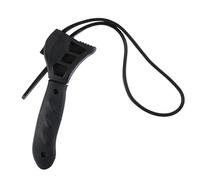 wellrun Rubber Strap Wrench,Adjustable Oil Filter Wrench,Portable Pipe Spanner for Mechanics,Plumbers,Jar Opener,Water Filter(Black)