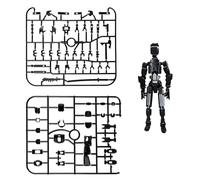 wellrun T13 Action Figure Set,3D Printed Multi-Jointed Robot Toy,Fully Movable Action Figures with Weapons & Hand Accessories,Desktop Decorations for Game Lovers,Robot Collectors(Black)