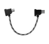 wellrun Type-C to Micro USB 15cm/5.91" Remote Controller Cable for Mavic Mini,Mavic Pro,Mavic Air,Spark,Portable 90° Right Angle Data Charging Cord for Most Drones