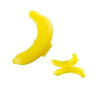 wellrun Yellow Portable Banana Protector Case,19cm Banana Holder Container,Lightweight Bananas Guard for School,Office, Picnic,Hiking(1pcs)