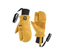 Wells Lamont HydraHyde Winter Mittens for Women & Men, Lobster Style, Insulated for Cold Weather, Snow & Ski Mittens, 7179, Small, Saddletan