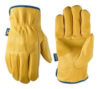 WELLS LAMONT Men’s Slip-On HydraHyde Full Leather Work Gloves | Water-Resistant | Extra Large (1168XL)