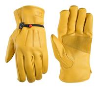 WELLS LAMONT Men's Leather Work Gloves with Adjustable Wrist, Extra Large 1132XL
