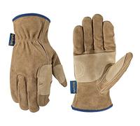 WELLS LAMONT Suede Cowhide Hydrahyde Leather Fencing Work Gloves, 1019L
