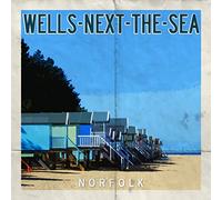 Wells-Next-The-Sea Beach Huts Retro Poster Greeting Card