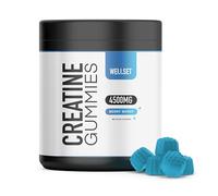WELLSET Creatine Gummies 4500MG | 90 Chewable Creatine Monohydrate Vegan Gummies | Sugar-Free, 30 Days Supply - Natural Berry Flavor - Pre Workout Gym Supplement for Men & Women