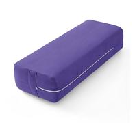 Wellsin Yoga Bolster Pillow with Removable Washable Suede Cover, 27"X10"X5.5", Purple