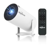 WellSonic Mini Projector 4K Support, Portable Movie Projector with WiFi6 and Bluetooth5, Automatic Keystone Correction, Android 13, Home Smart Projector for Phone, PC, HDMI USB, Laptop