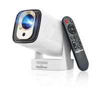 WellSonic Mini Projector Supports 4K 1080P, Portable Projector with Dual WiFi and Wireless Bluetooth, Built-in Apps, Auto Focus, Voice Control, 130 Inch Screen, Outdoor Movie Projector for