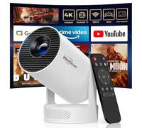 WellSonic Mini WiFi Bluetooth Projector Portable Projector Compatible with 4K Android 11 Speaker Base Audio 5W Rotation 180° Auto Correct Keystone Projector