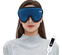 WellSync Heated Eye Mask for Dry Eyes - Warm Compress for Chalazion Blepharitis Stye w Smart Temperature & Timer Control - 3D Eye Mask for Sleeping, Relief Eye Strain, Migraine, Puffy