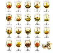 WELLTEA - 10 Different Varieties of Blooming Tea, Flowering Tea, Vacuum Sealed Tea Balls, Jasmine Tea Flowers