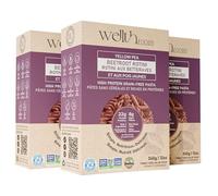 WELLTH Beetroot High Protein Pasta | 3-Pack Family Size Value Pack (340g each) | 100% Natural Ingredients Beetroot & Yellow Pea | Grain Free, Gluten Free, High Fiber, Vegan, with 22g Protein