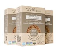 WELLTH Original High Protein Pasta | 3-Pack Family Size Value Pack (340g each) | 100% Natural Ingredients Yellow Pea | Grain Free, Gluten Free, High Fiber, Vegan Pasta with 22g Protein