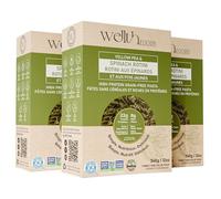 WELLTH Spinach High Protein Pasta | 3-Pack Family Size Value Pack (340g each) | 100% Natural Ingredients Spinach & Yellow Pea | Grain Free, Gluten Free, High Fiber, Vegan, 22g Protein