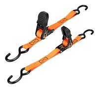 WELLUCK Boat Trailer Transom Tie Down Straps 2400 LBS, 1 Inch x 4 FT Heavy Duty Retractable Ratchet Straps Tie Downs to Trailer Marine Jet Ski Pontoon, with Quick Release Buckle & Anti-Scratch Hooks