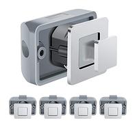 WELLUCK Keyless RV Push Cabinet Locks, Metal Push Button, 5 Packs Camper Cupboard Knob RV Compartment Latch Catches for Caravan Yacht Boat Motorhome Cabinet Drawer, Zinc Alloy Button & Solid Push Rod