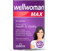 Wellwoman Max, Beauty Supplements, Maximum Support Formula for women wanting to boost energy, immune system and bone health 84-Multivitamin Tablets