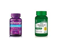 Wellwoman Multivitamin Vegan Women Vitamin Gummies Bundle with Vitabiotics Ultra Vitamin D Vegan Gummies